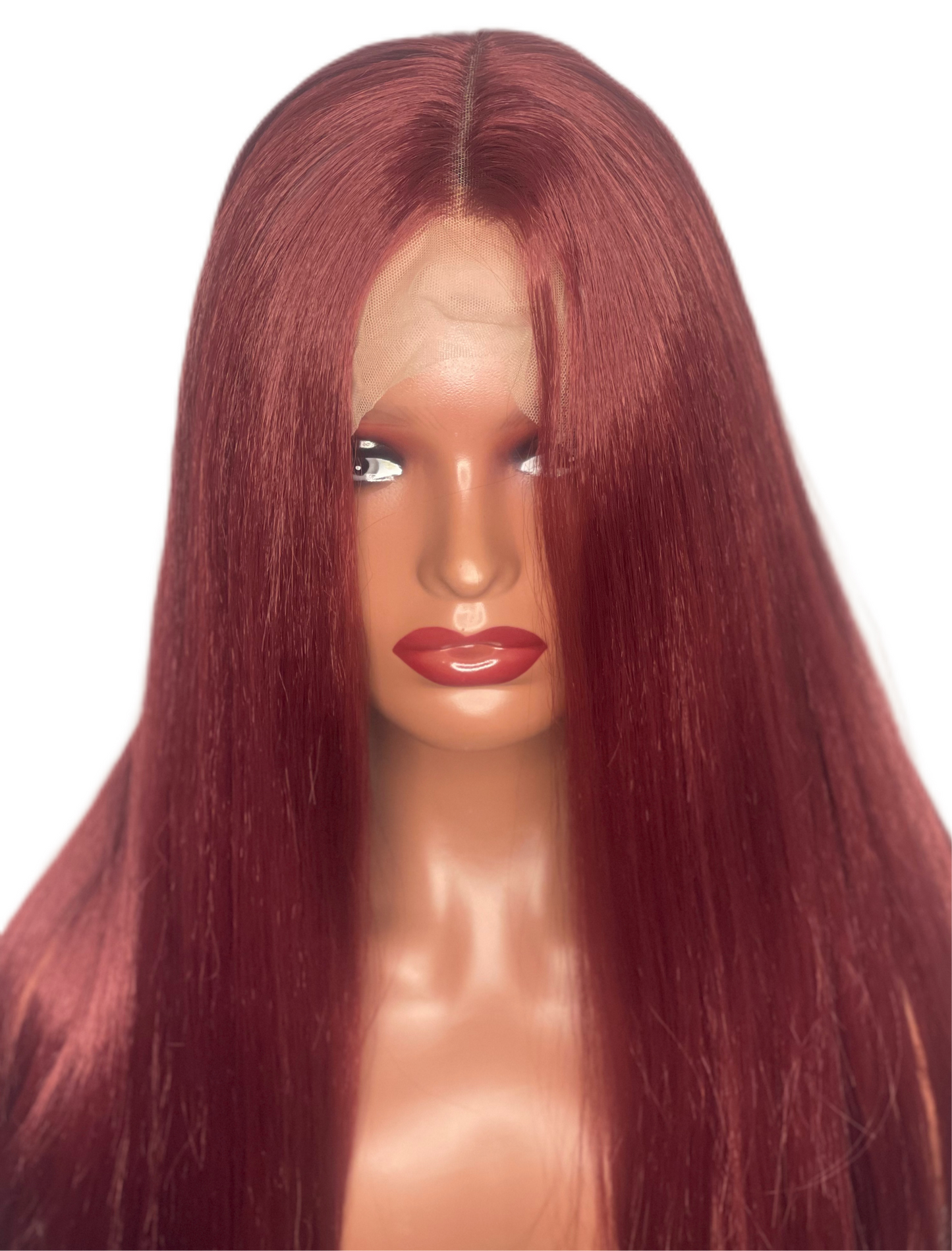 Long Straight Glueless Lace Front Wig (Synthetic)