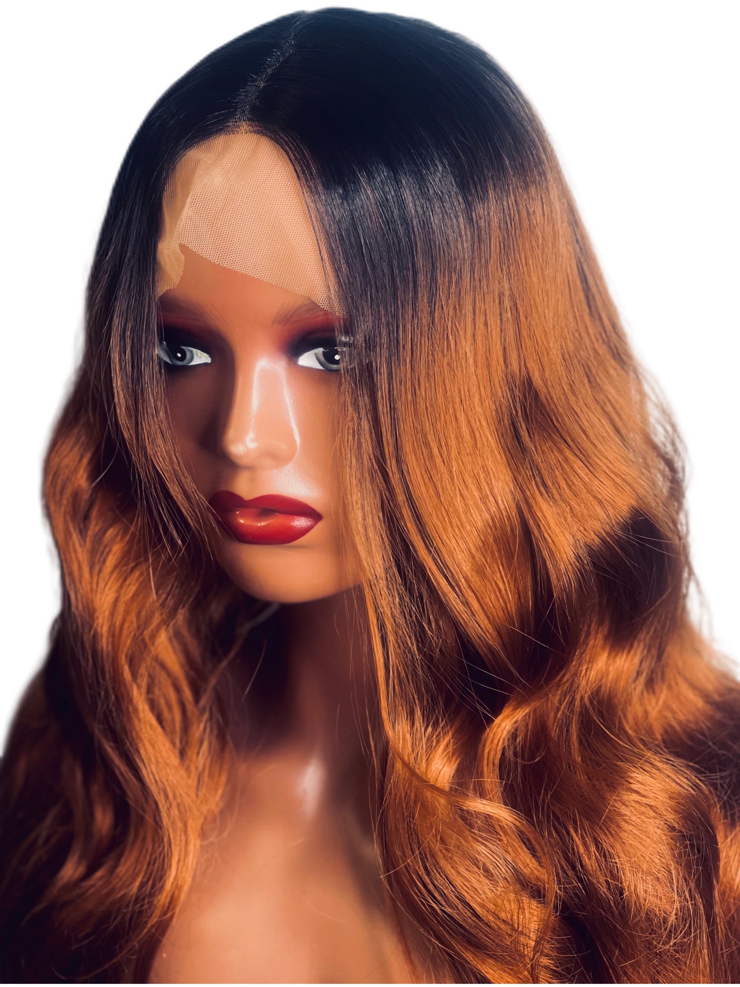 Body Wave Synthetic Lace Front Wig with Highlights