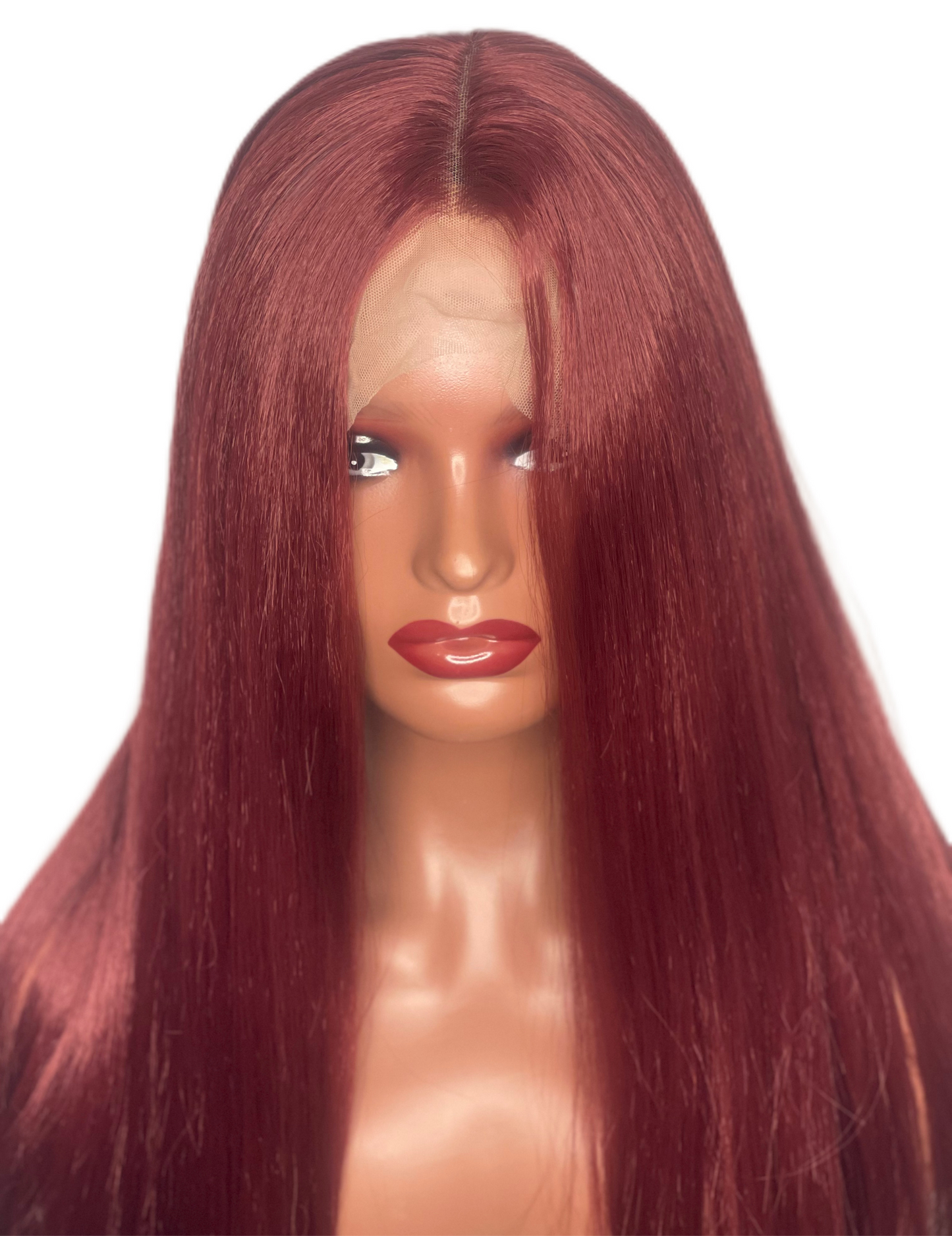 Long Straight Glueless Lace Front Wig (Synthetic)